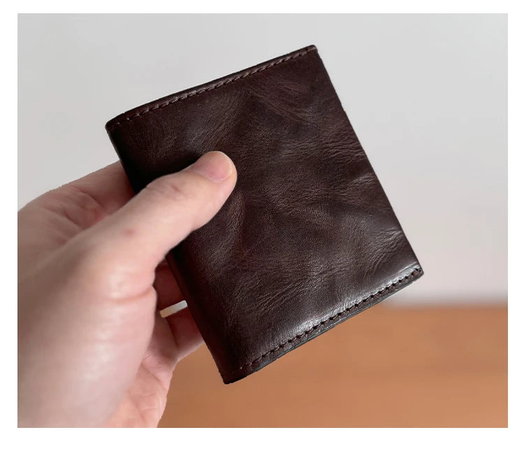Vintage Genuine Leather Bifold Wallet
