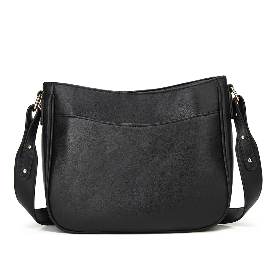 Moon Curve PU Leather Crossbody Bag