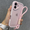 Diamond-Clear Phone Case with Wrist Strap