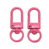 A pair of pink alloy lobster clasp hooks for DIY jewelry making