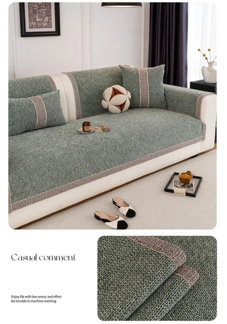 Chenille Non-Slip Sofa Cover for Pets and Everyday Comfort