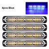 Four blue LED light bars shown with a blue glow against a dark background.