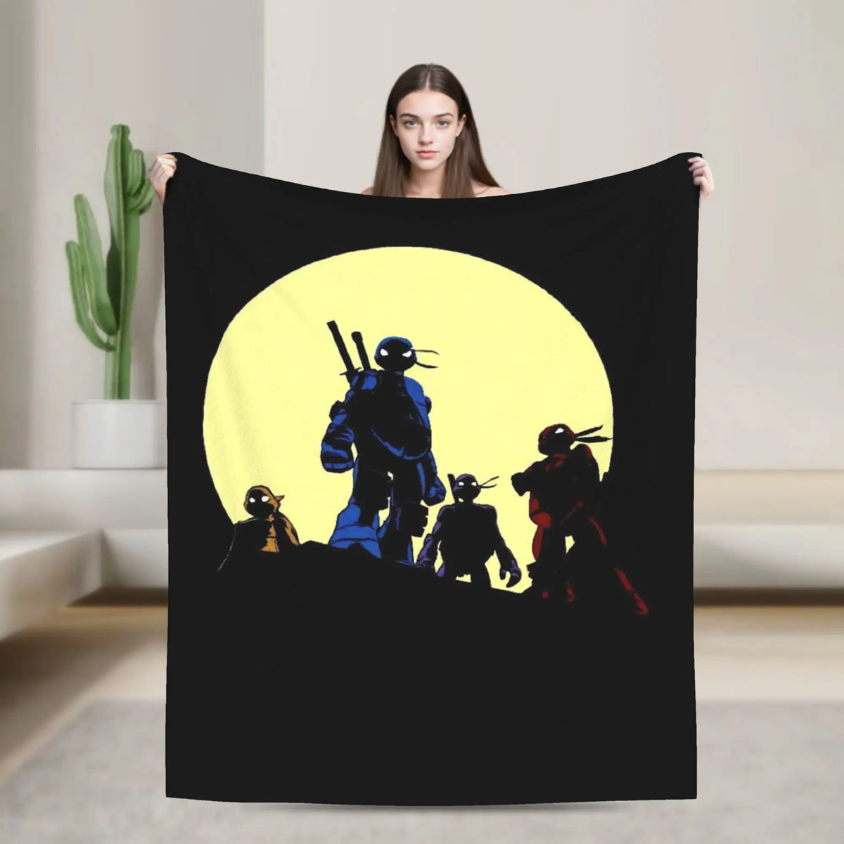 TMNT Graphic Flannel Throw Blanket