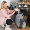 Collapsible Mesh Laundry Basket with Handles