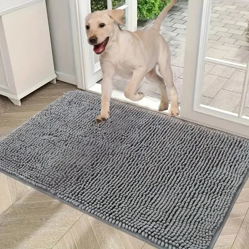 Sauberer & Trocken mit dieser Chenille-Vorlegermatte für Haustiere