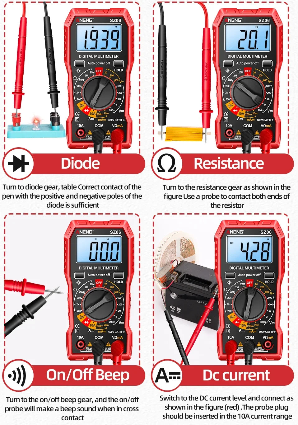 Compact Digital Multimeter with 2000-Count Accuracy for Home and Electrical Work