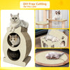 DIY Free Cutting cat scratching mat protector for furniture shown with a cat using the product