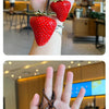 3D Strawberry Bag Charm Keychain
