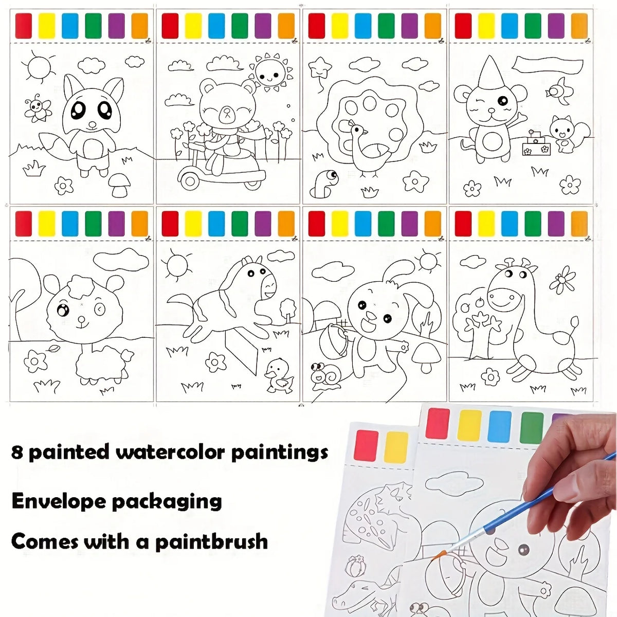 Complete Art Set with Paper, Brushes, and Paints