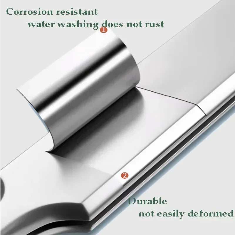 A close-up view of a stainless steel acne and blackhead removal tool demonstrating corrosion resistance and durability.
