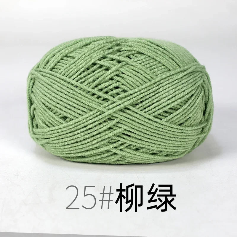 4-Ply Soft Cotton Blend Yarn for Knitting and Crochet