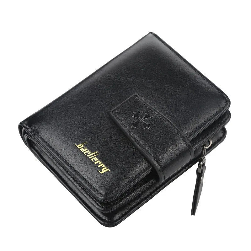Vintage PU Leather Zipper Wallet for Men