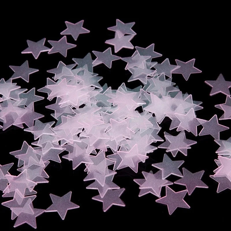 Glow-in-the-Dark 3D Star Wall Stickers for Kids' Rooms