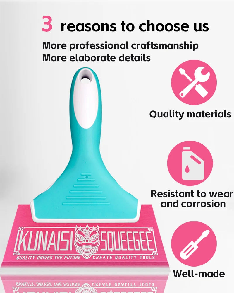 Multi-Purpose Rubber Squeegee for Window Tint, Vinyl & Glass Cleaning