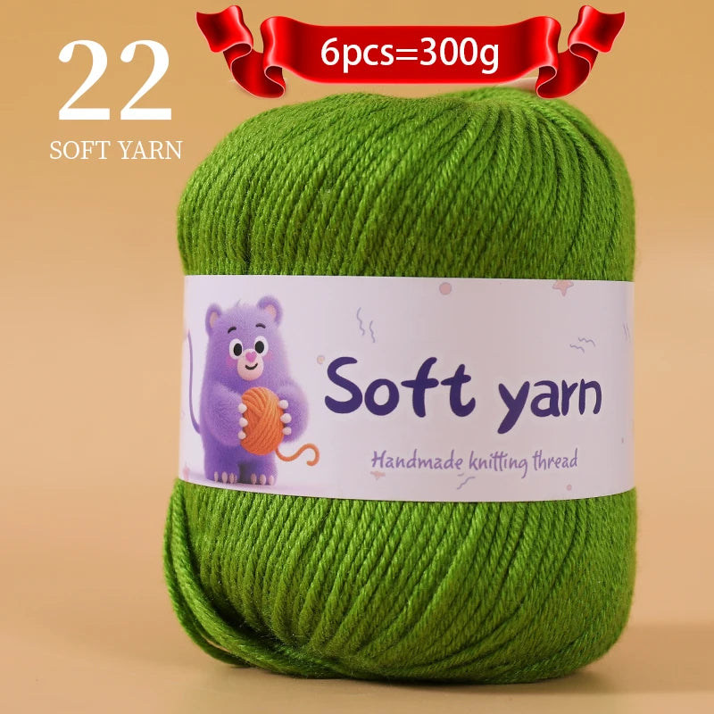 Soft Acrylic Yarn Balls for Knitting – 300g