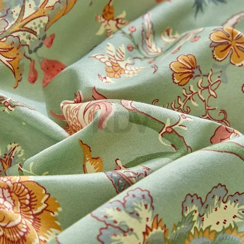 Vintage Floral Duvet Cover Set with Pillowcases