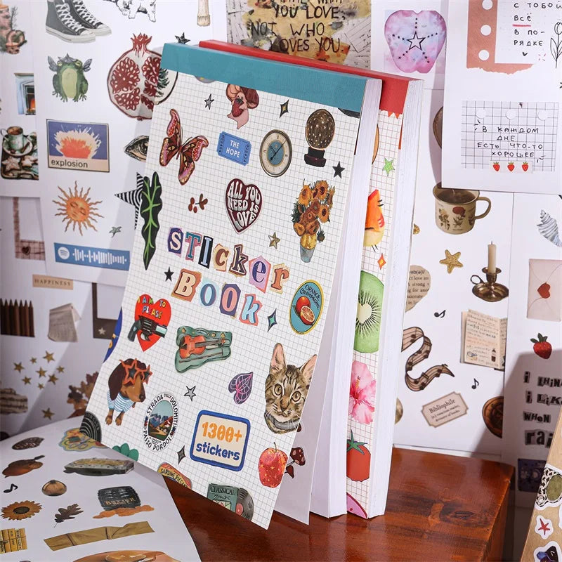 A sticker book featuring 50 assorted nature patterns for scrapbooking and DIY projects.