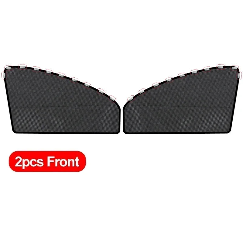 Magnetic Mesh Car Window Sunshade Set – UV Protection & Privacy
