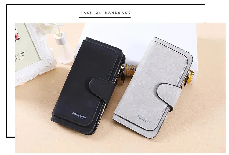Highland Cow Print Zip-Around Wallet with Card Holder
