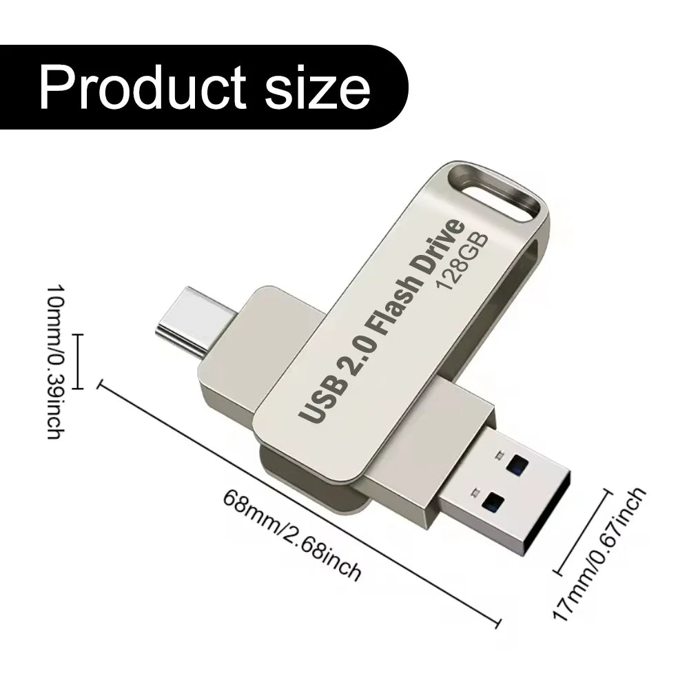 Dual USB-C and USB 3.0 Flash Drive