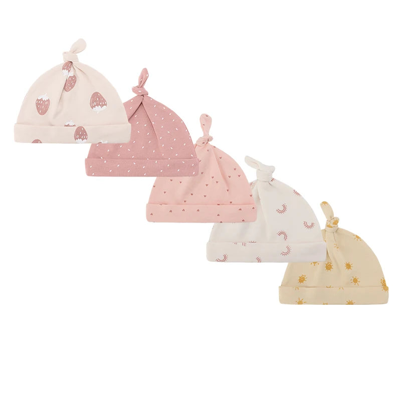 Soft Cotton Baby Hats for Newborns & Infants (0-6 Months)