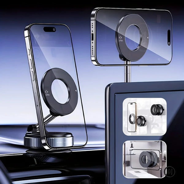 Magnetic Car Phone Holder - 360° Adjustable & Foldable