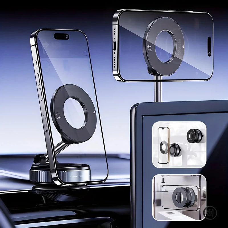 Magnetic Car Phone Holder - 360° Adjustable & Foldable