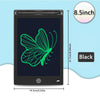 A black 8.5-inch LCD drawing tablet showing a green butterfly outline on the screen.