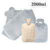 Cozy Plush Hot Water Bottle with Soft Cover – Reusable Hand Warmer & Pain Relief