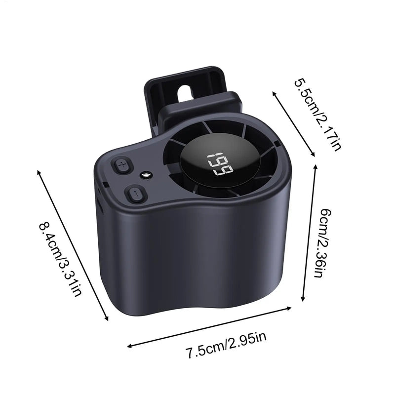 Portable Clip-On Fan with LED Display