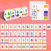 A set of colorful Montessori English learning flip charts featuring numbers and corresponding words for children.