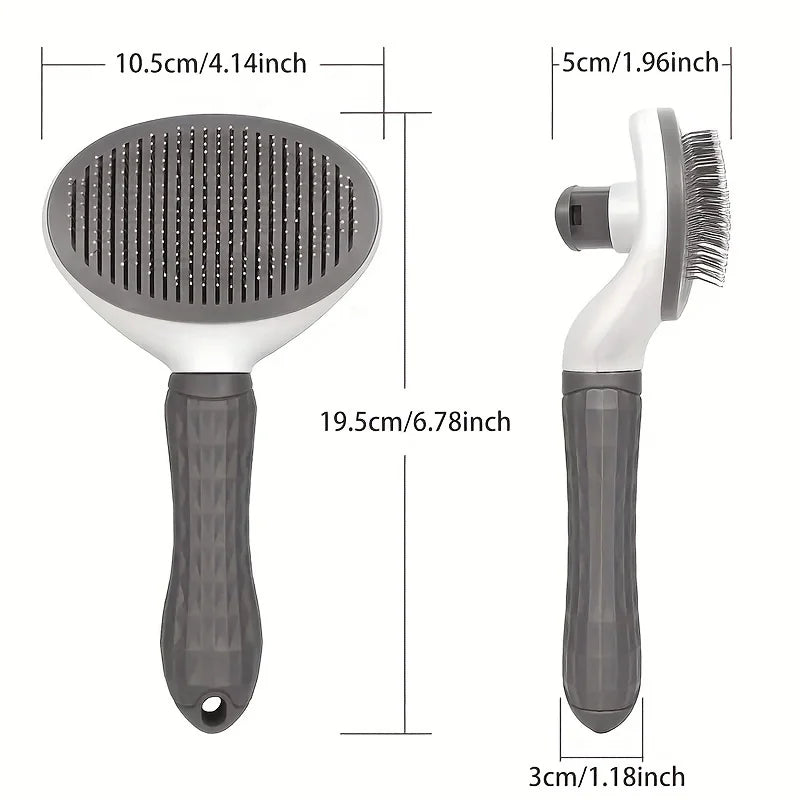 Brosse de toilettage auto-nettoyante en un clic pour animaux