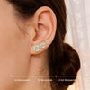 Pendientes de Moissanite con Baño de Oro de 14K