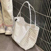 Polka Dot Canvas Tote Bag