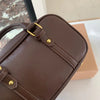 Vintage PU Leather Crossbody Shoulder Bag – Solid Color Retro Handbag