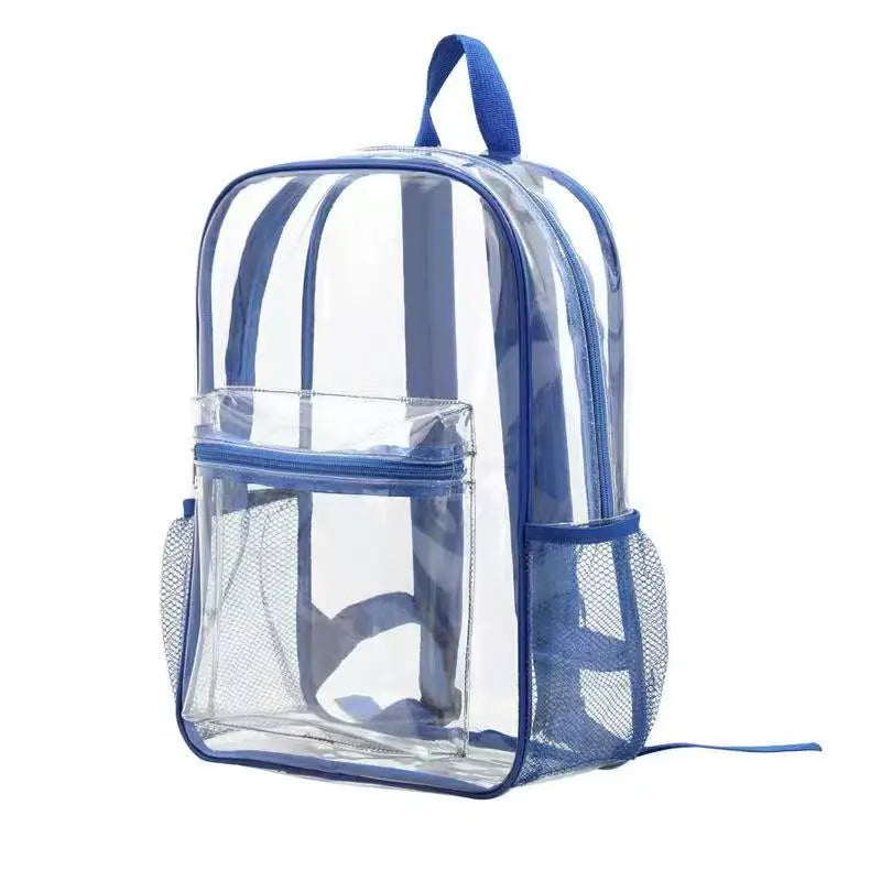 Heavy-Duty Transparent PVC Backpack with Padded Straps