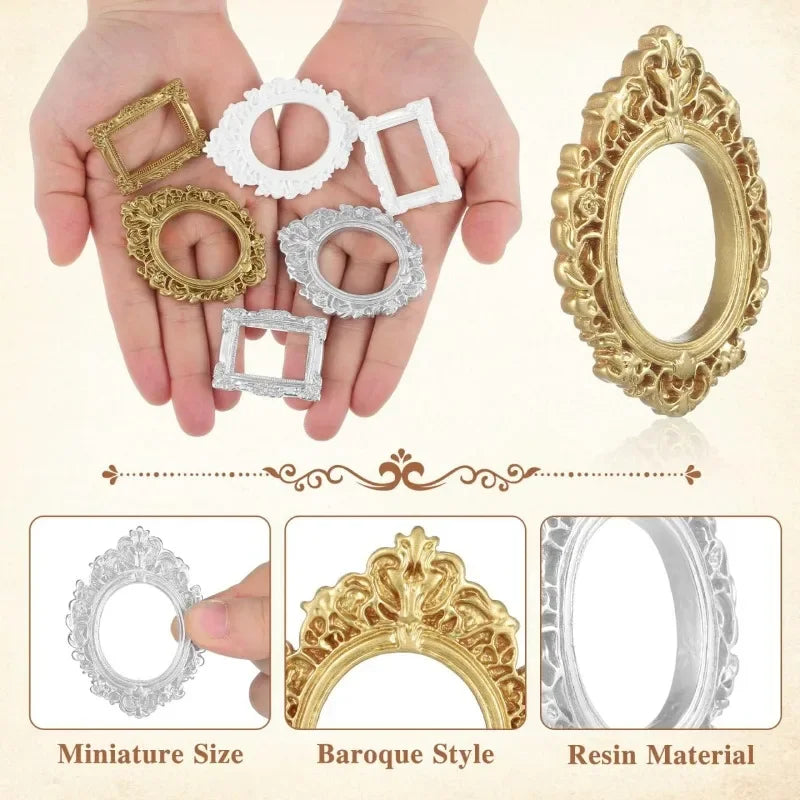 Vintage Mini Picture Frames for DIY Crafts & Decor