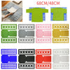 A set of portable clothes folding boards in various colors and sizes for neat and quick laundry.