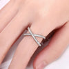 Bague en Forme de Croix avec Zircon Cubique