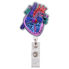 Glitter Acrylic Retractable ID Badge Reel