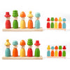 Wooden Color Sorting & Face Matching Toy for Toddlers