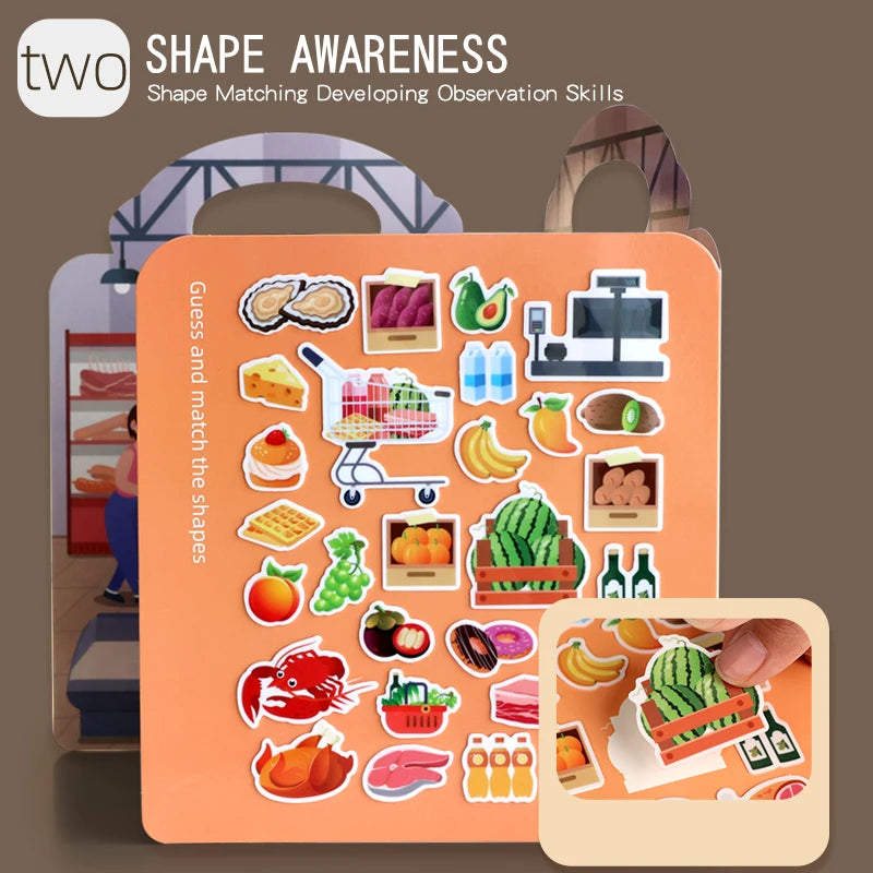 Reusable Jelly Sticker Book for Kids