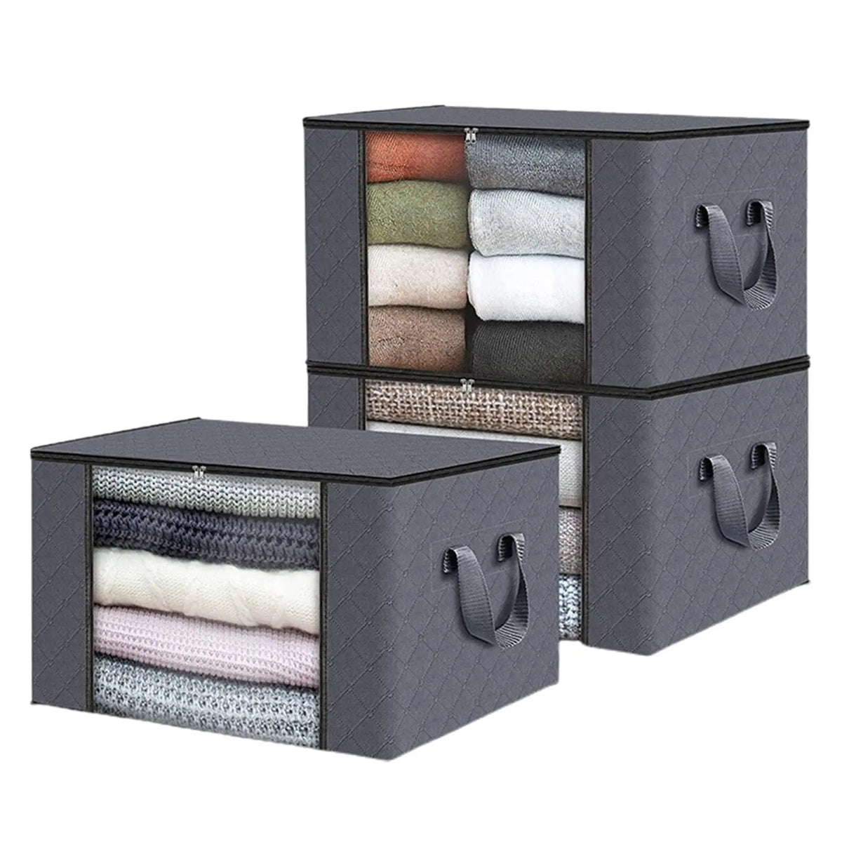 Under Bed Storage Containers with Clear Window (3-Pack)