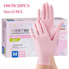 Pink Nitrile Disposable Gloves, Powder-Free