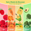 Soft Fruit & Vegetable Sensory Toy Set with Crinkle and Rattle