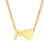 Dainty Heart Initial Necklace
