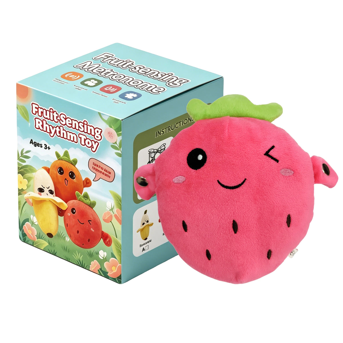 Interactive Musical Fruit Plush Toys with Touch-Activated Sounds