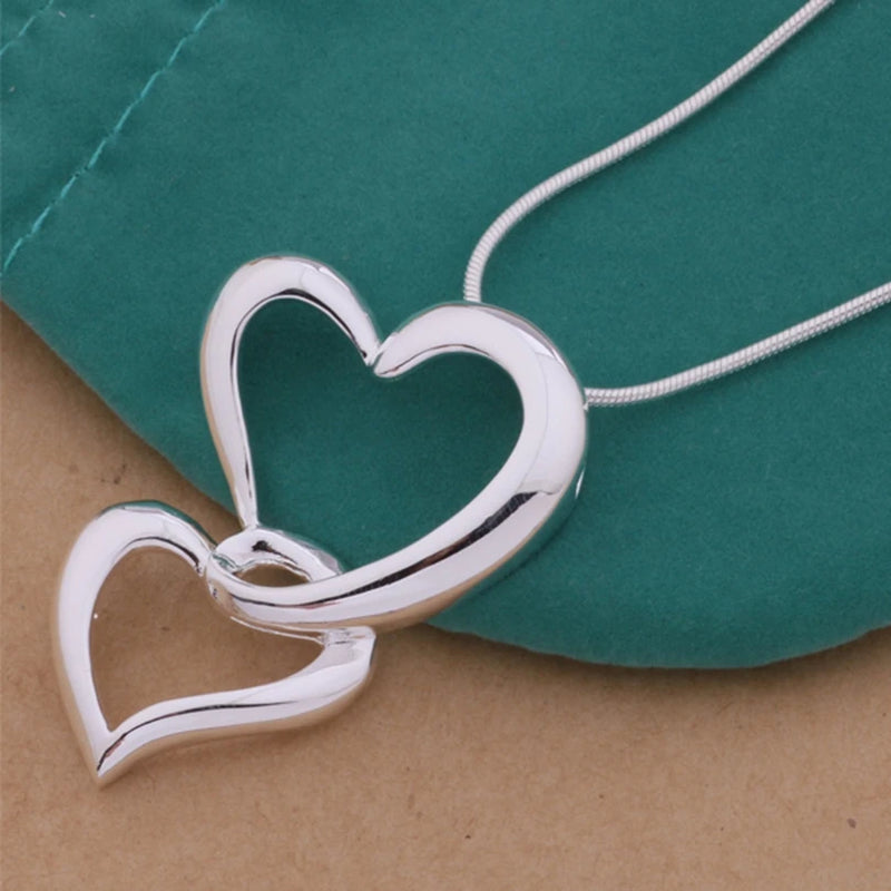 Collar con Colgante de Corazón en Plata de Ley 925