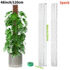 A 2-pack of 48 inch by 120 cm durable plastic plant moss pole for climbing indoor plants.