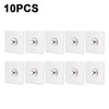 A set of ten strong adhesive hooks for various surfaces.